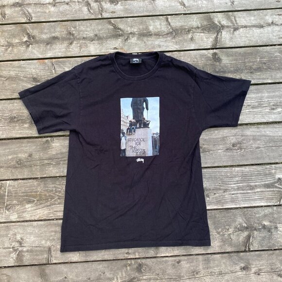 Vintage Stussy Education for the Masses Graphic T Shirt Medium - Picture 4 of 7